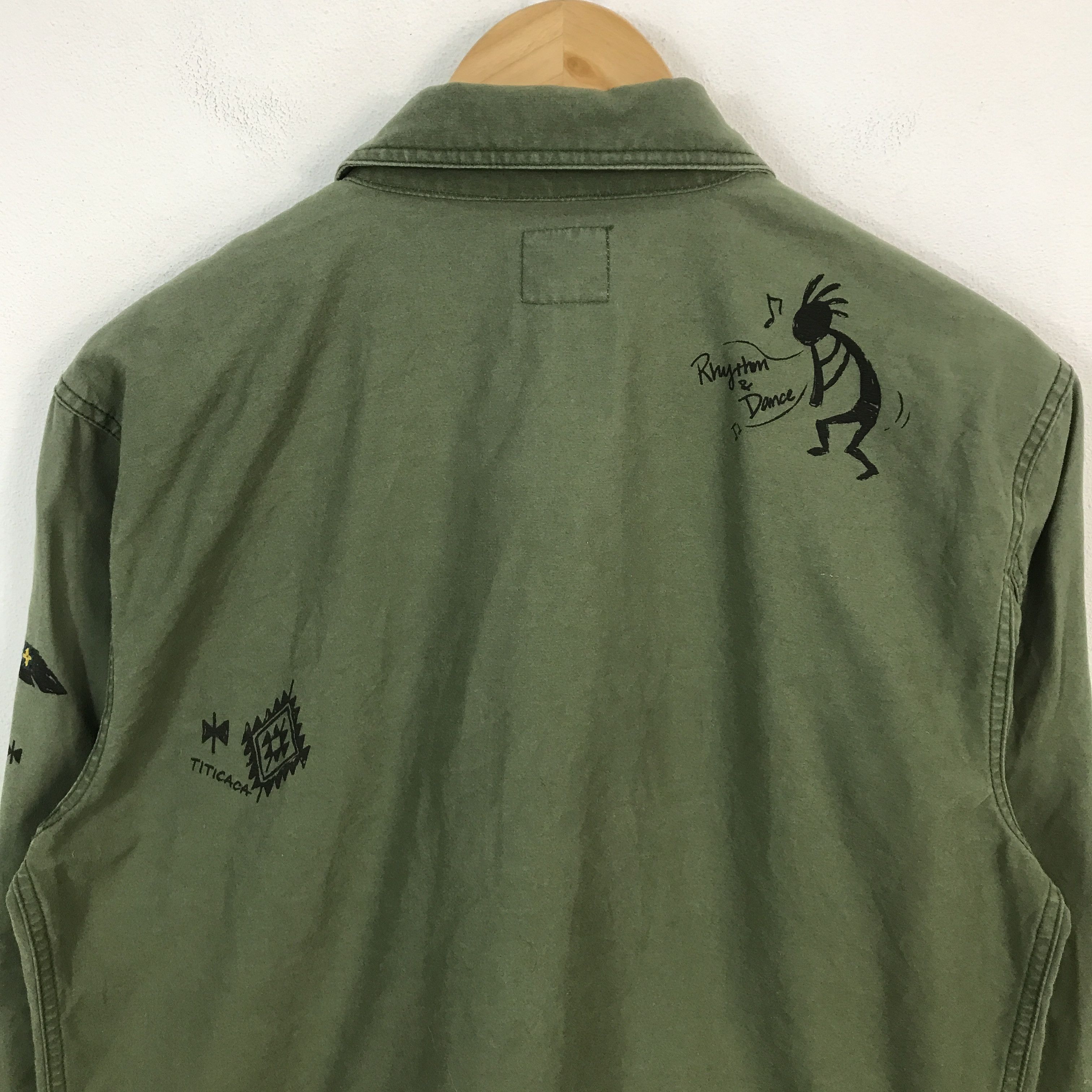 Japanese Brand Vtg titicaca green design og107 style jacket Size US L / EU 52-54 / 3 - 4 Thumbnail