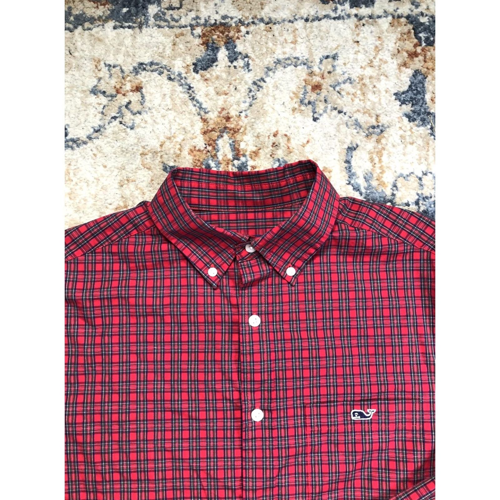 Vineyard Vines Vineyard Vines Shirt Mens S Red Plaid Long Sleeve Button-Down Whale Logo Size US S / EU 44-46 / 1 - 2 Thumbnail