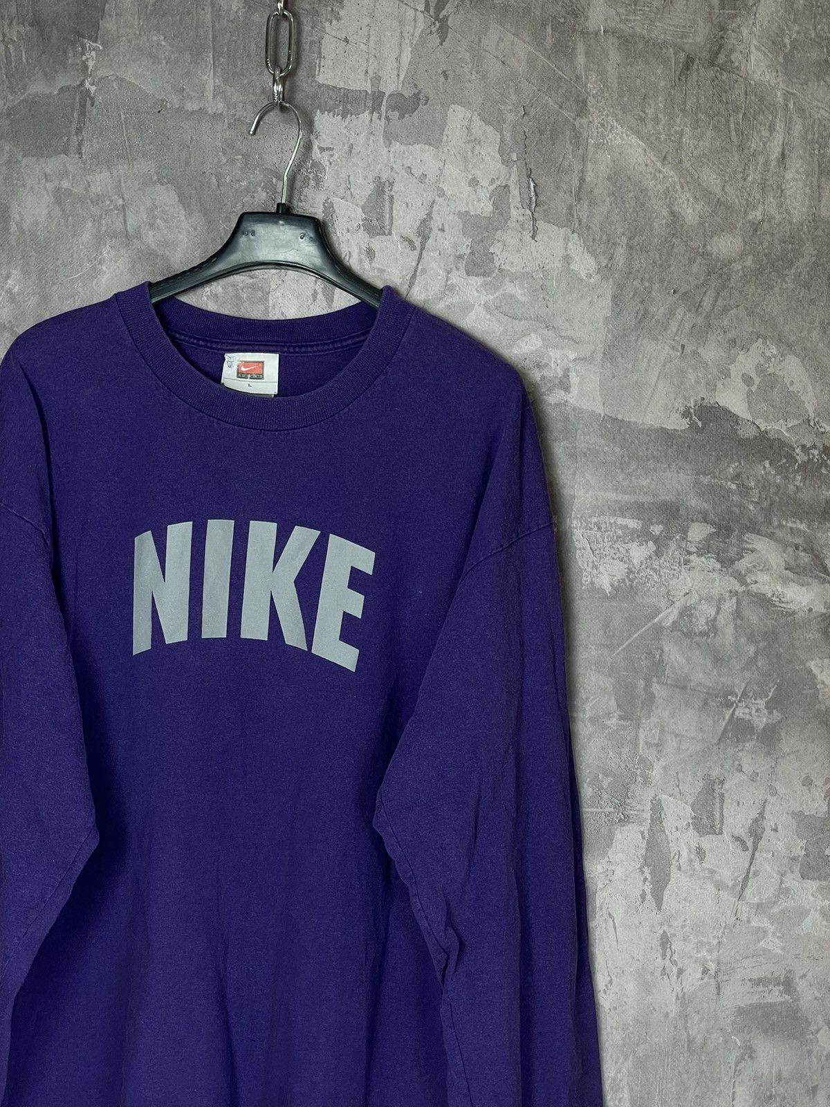 Nike × Vintage Vintage Y2K Nike big logo sweatshirt long sleeve Size US L / EU 52-54 / 3 - 4 Thumbnail