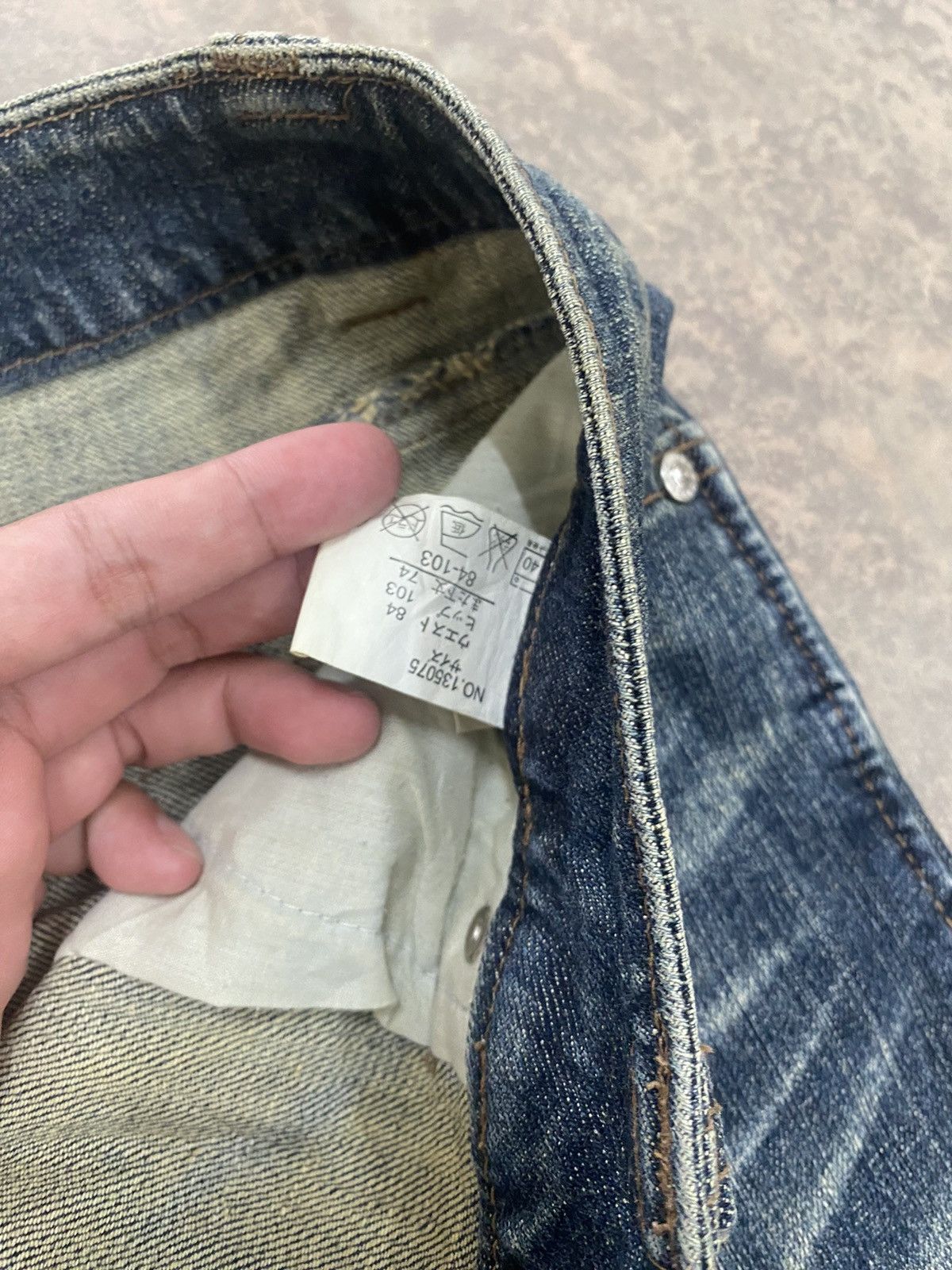 Hysteric Glamour VINTAGE JAPAN BRAND FLARE JEANS WASH LGB PUNK PANTS Size US 35 - 7 Thumbnail