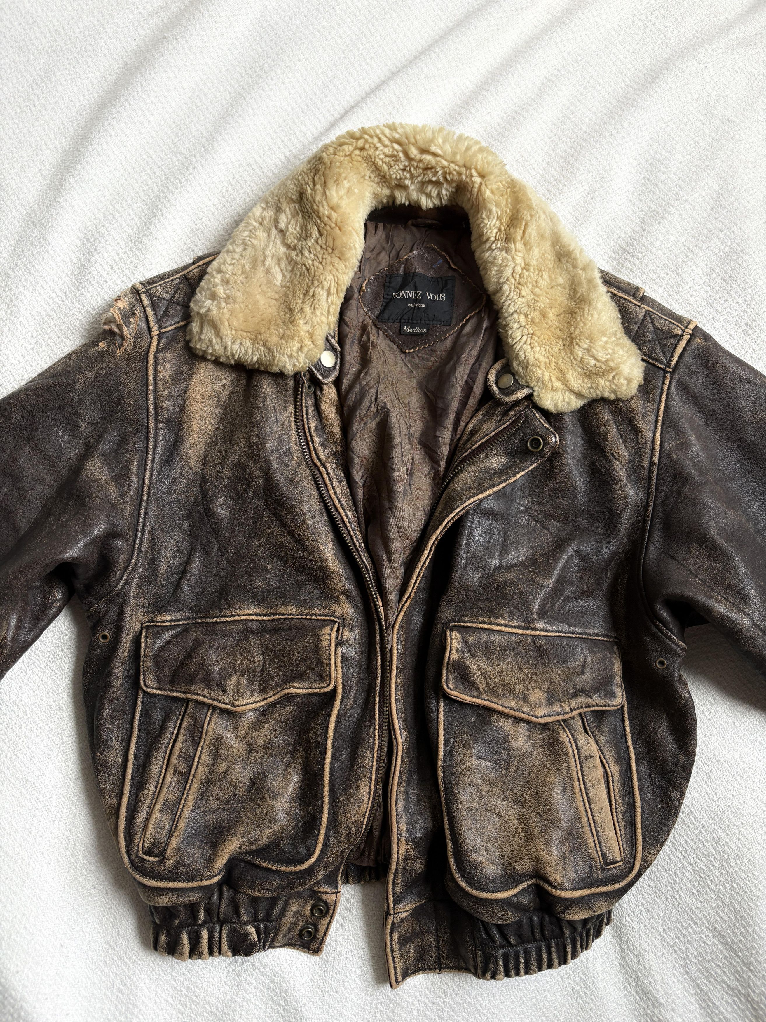 Vintage Vintage Italian Bomber Jacket Size US M / EU 48-50 / 2 - 2 Thumbnail