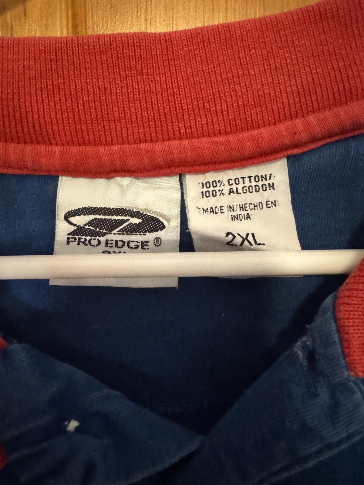Pro Edge kansas jayhawks Vintage Mens Blue and Red Polo Shirt Size Size US XXL / EU 58 / 5 - 3 Thumbnail