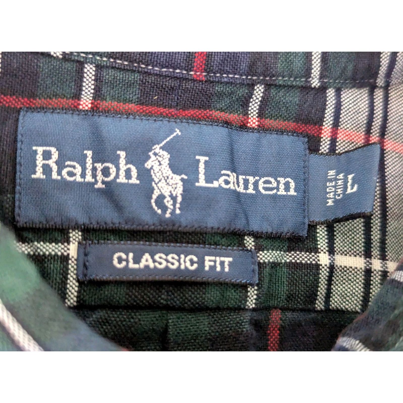Polo Ralph Lauren Polo Ralph Lauren Shirt Men L Plaid Flannel Button-Down Collar Classic Fit Green Cotton EUC Size US L / EU 52-54 / 3 - 5 Thumbnail