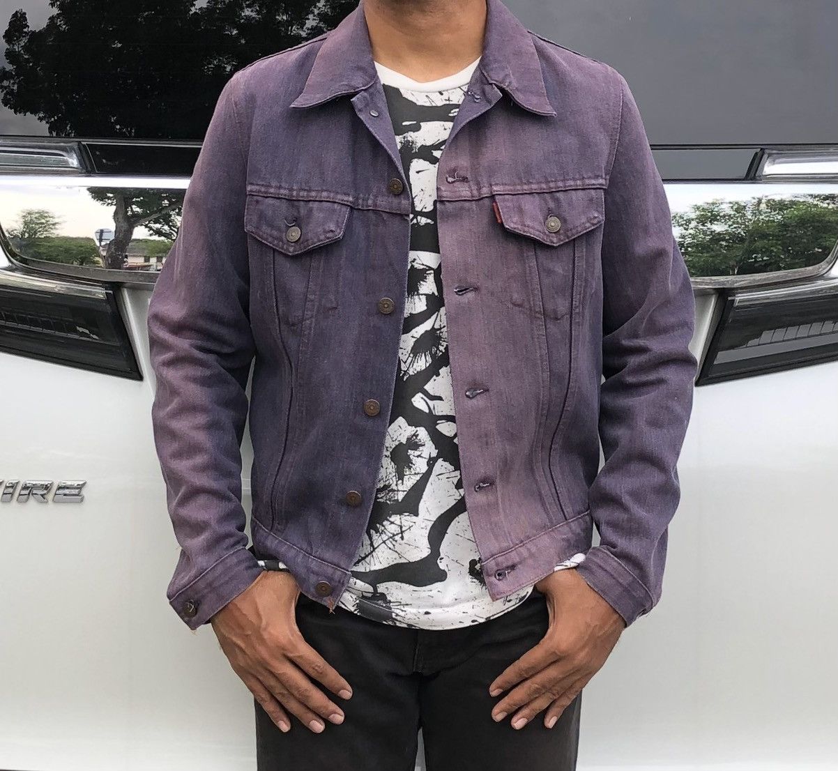 Levi's Vintage Clothing Vintage Faded Levis Orange Tab Denim Trucker Jacket Size US M / EU 48-50 / 2 - 2 Thumbnail