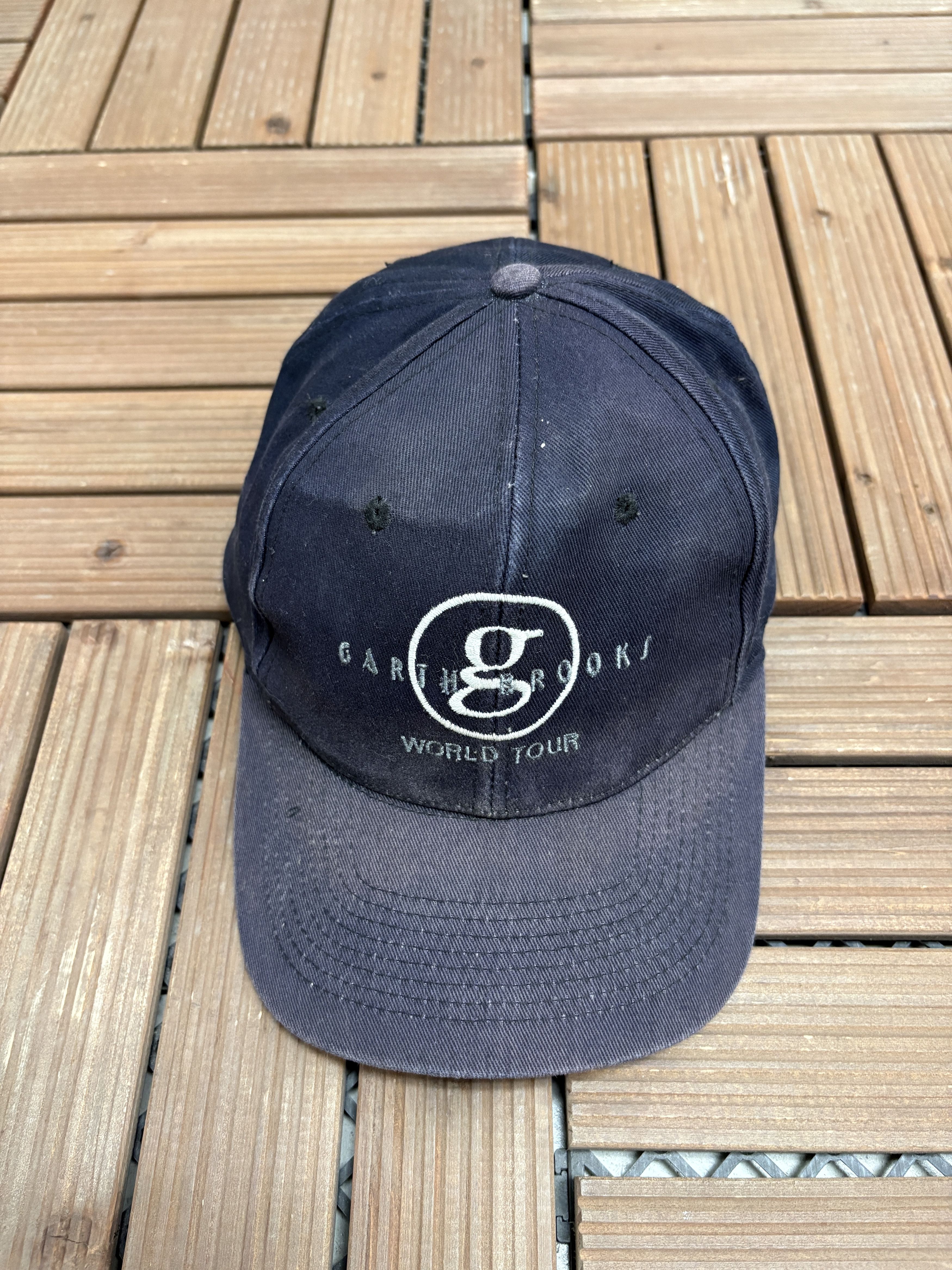 Vintage Garth Brooks World Tour Vintage Black Snap Back Hat Size ONE SIZE - 2 Thumbnail