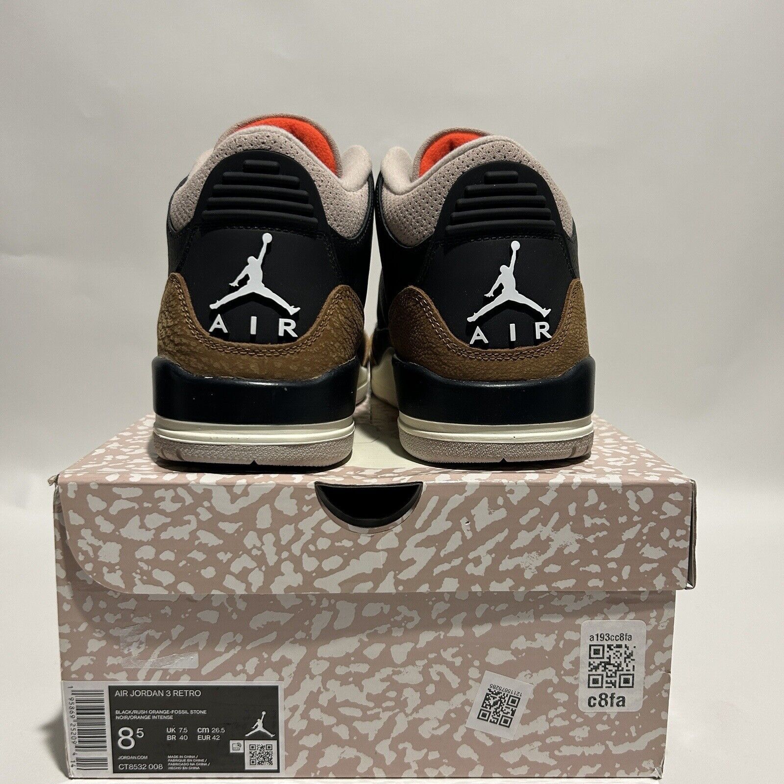 Nike Nike Air Jordan 3 Retro “Desert Elephant/Black Orange" 2024 Size US 8.5 / EU 41-42 - 4 Thumbnail