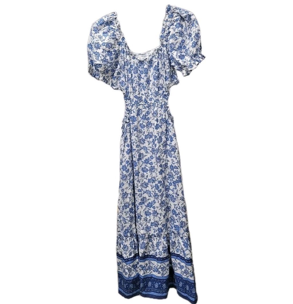 Other BY THE RIVER Women Maxi Cut-Out Cotton Linen Blend Floral Li Size S / US 4 / IT 40 - 4 Thumbnail
