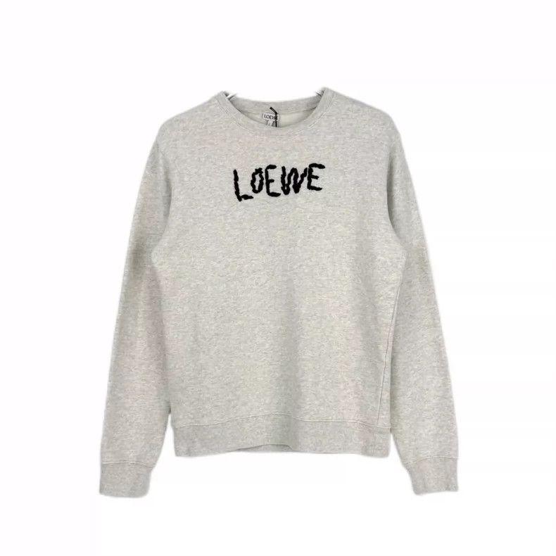 Loewe loewe Light gray woven logo sweatshirt 2506-Nextarrow Size US XS / EU 42 / 0 - 1 Thumbnail