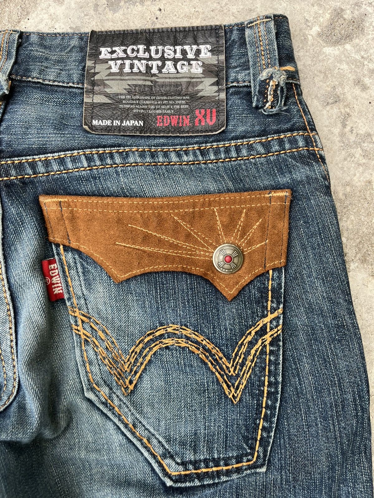 Edwin Rare Edwin XU Regular Distressed Denim Jeans Size US 30 / EU 46 - 13 Thumbnail