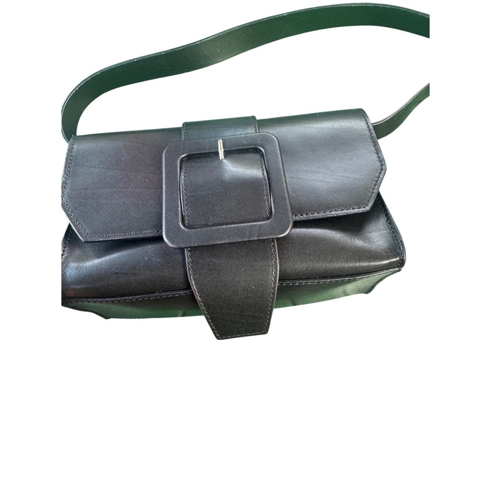 & Other Stories & Other Stories Structured Black Leather Buckle Bag Size ONE SIZE - 1 Thumbnail