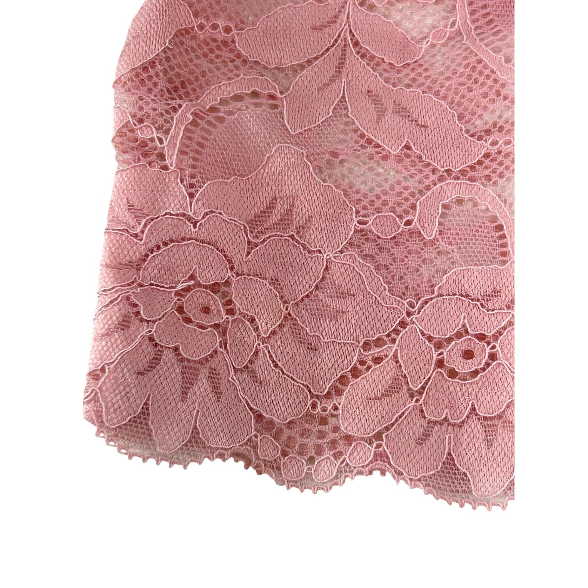 Other Mock Neck Pink Floral Lace Top S Juniors Long Sleeve Dressy Size S / US 4 / IT 40 - 10 Thumbnail