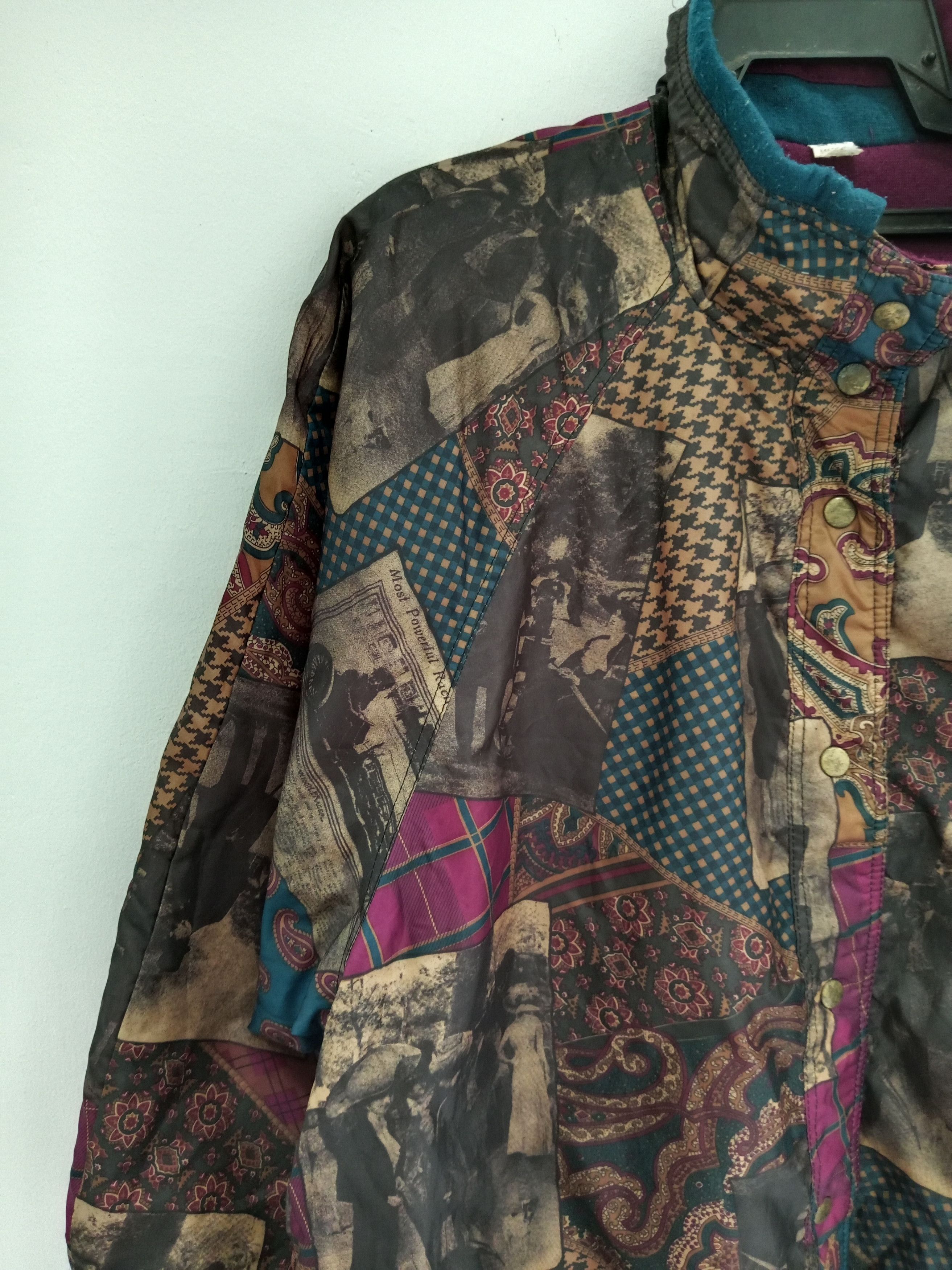 Designer Vintage Current Seen Reversible Jacket Paisley Motif Size US L / EU 52-54 / 3 - 7 Thumbnail