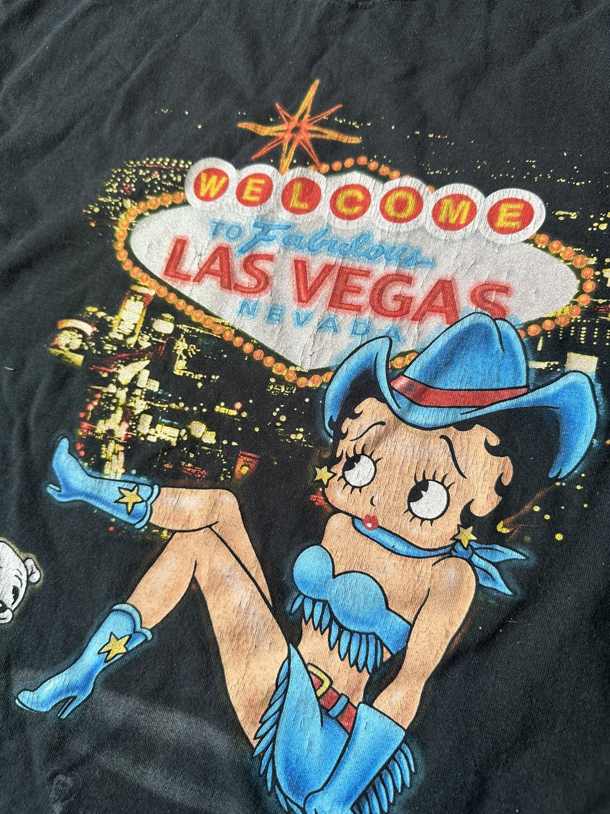 Cartoon Network 2001 Vintage Betty Boop Welcome To Las Vegas T-Shirt hype y2 Size US L / EU 52-54 / 3 - 3 Thumbnail