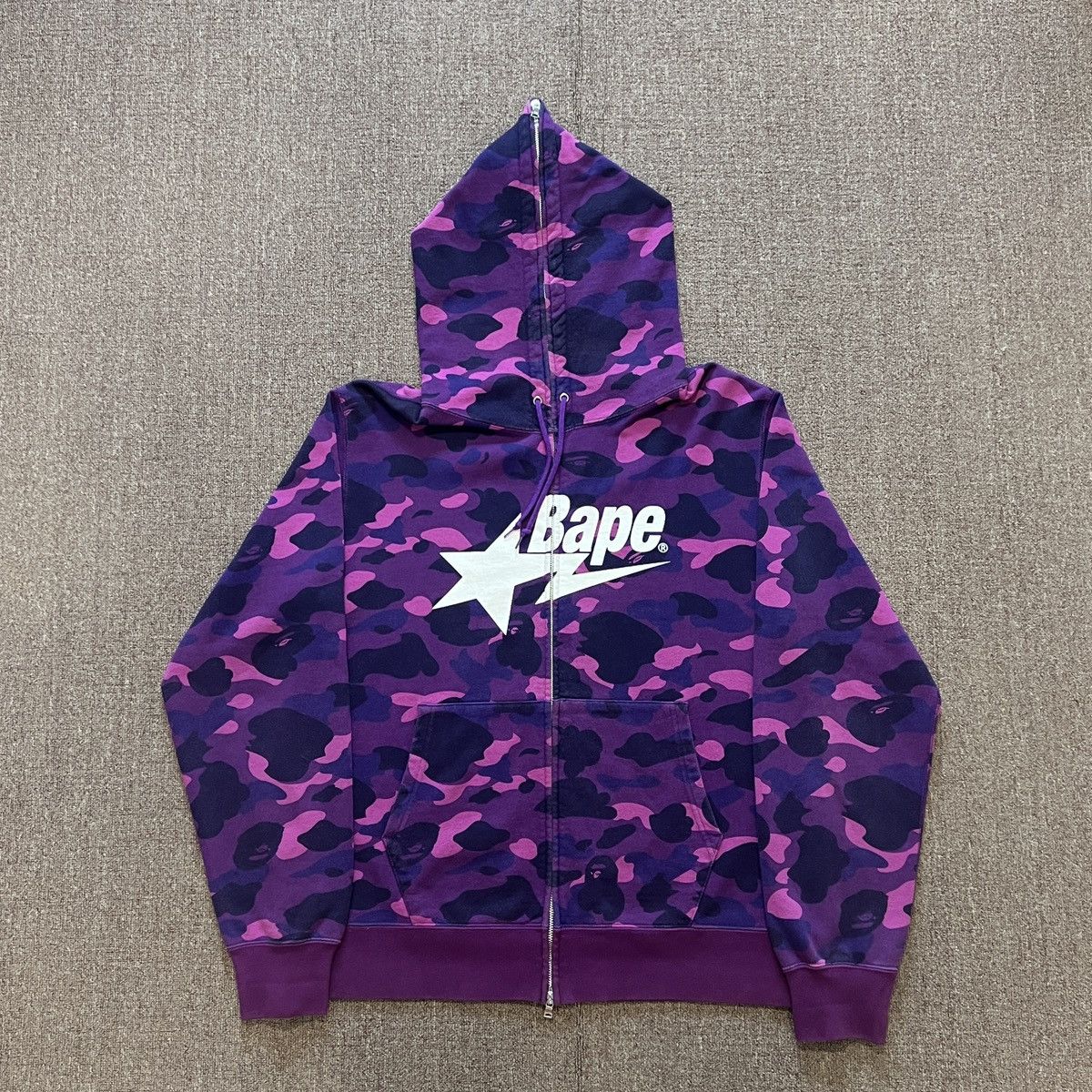 Bape Bape Purple Camo Sta Hoodie | Grailed