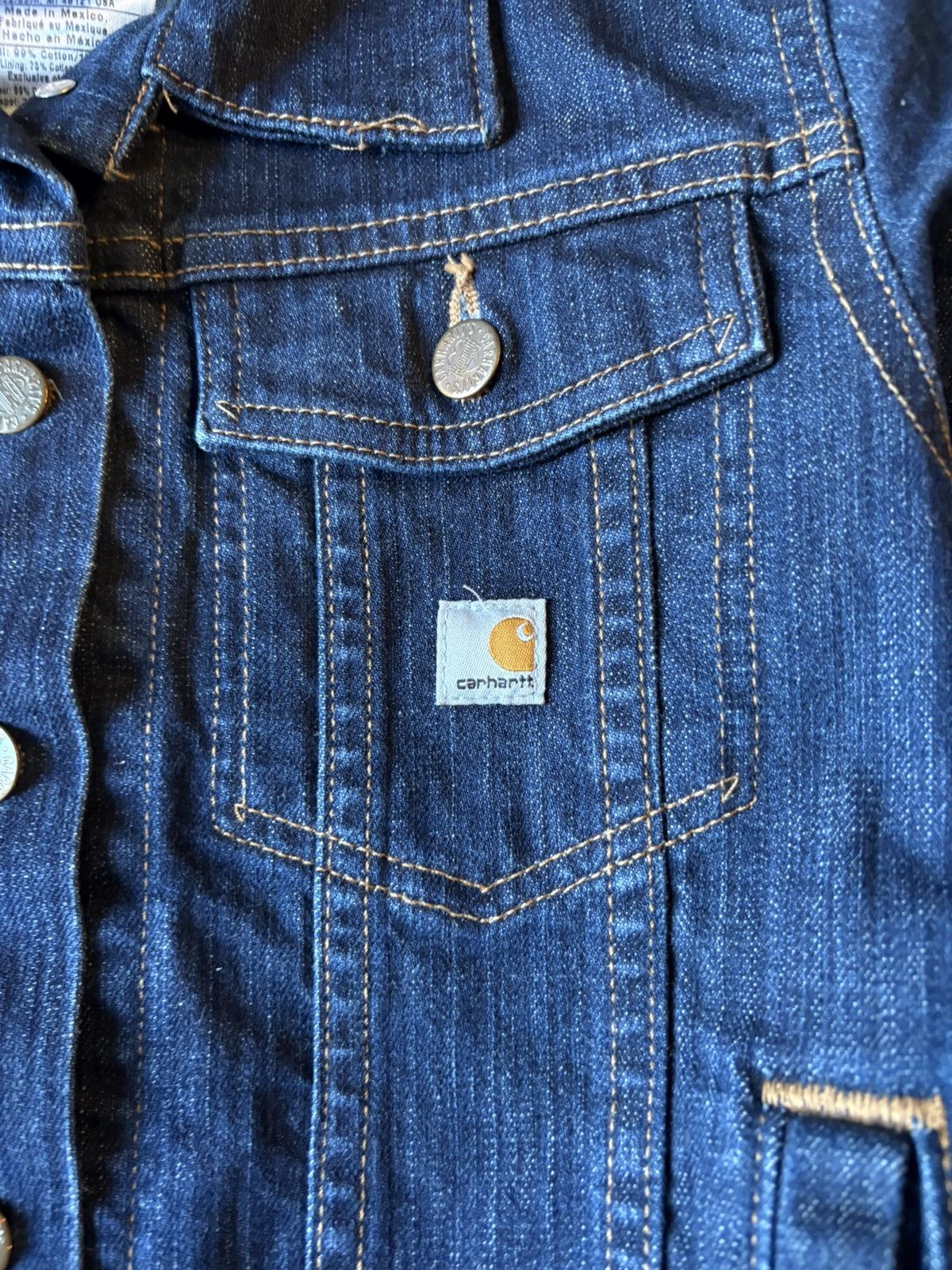 Carhartt Vintage Carhartt J027 Denim Jacket Size XS Size XS / US 0-2 / IT 36-38 - 4 Thumbnail