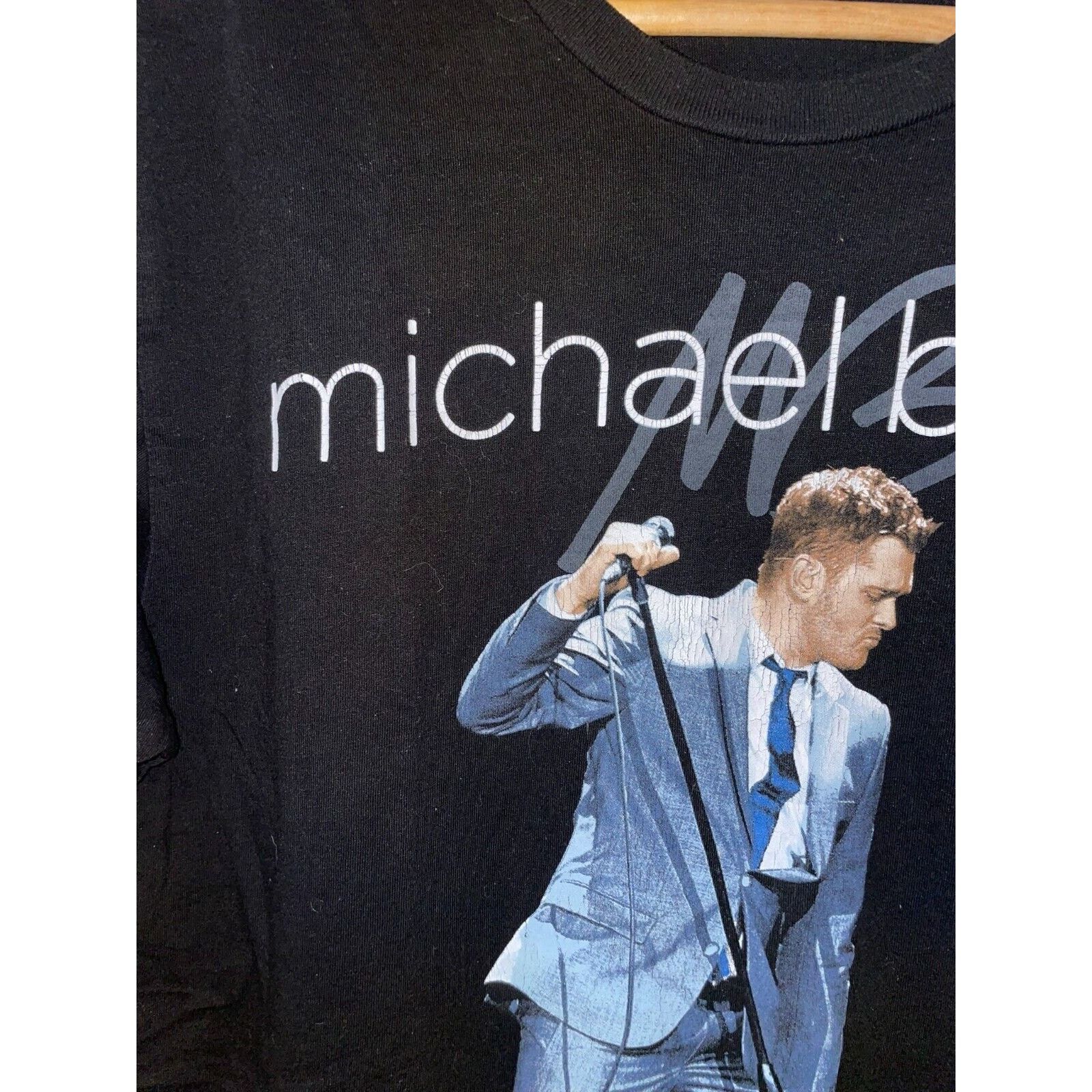 Band Tees Womens Michael Buble Shirt World Tour Music Tee Top 2014 M Size M / US 6-8 / IT 42-44 - 2 Thumbnail
