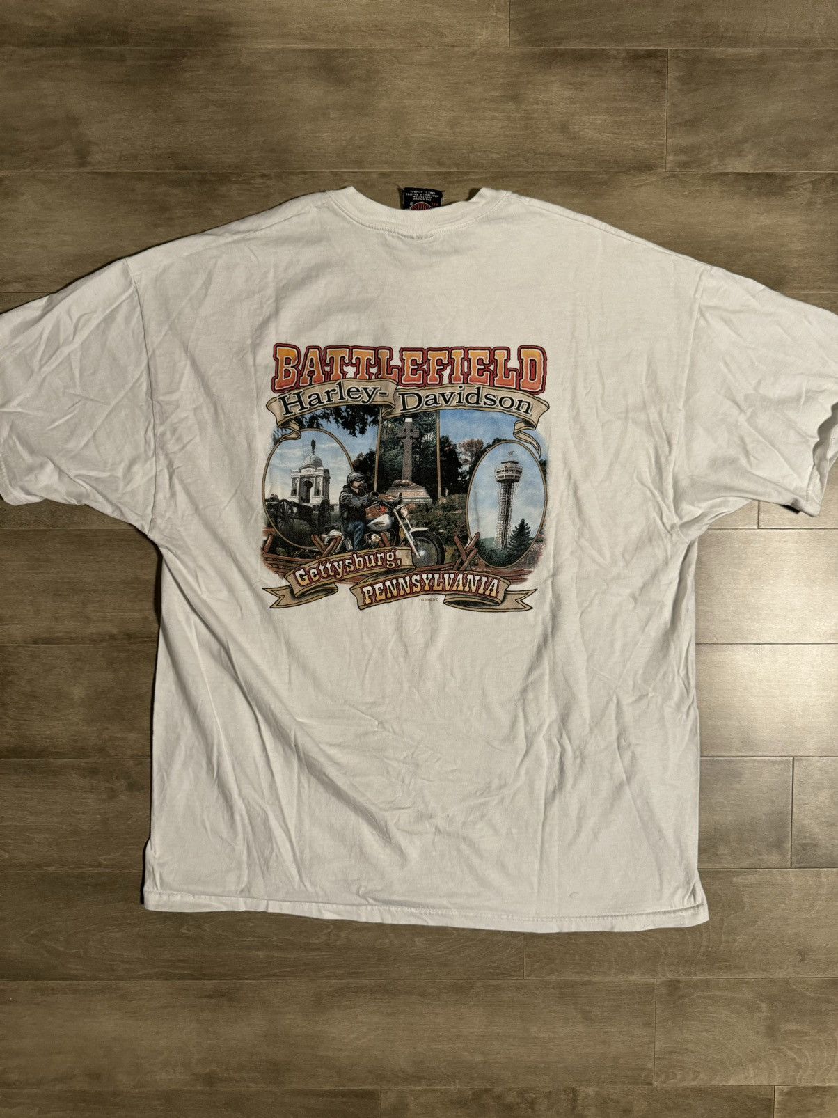 Harley Davidson × Vintage Vintage Harley Davidson T shirt! Size US XL / EU 56 / 4 - 4 Thumbnail