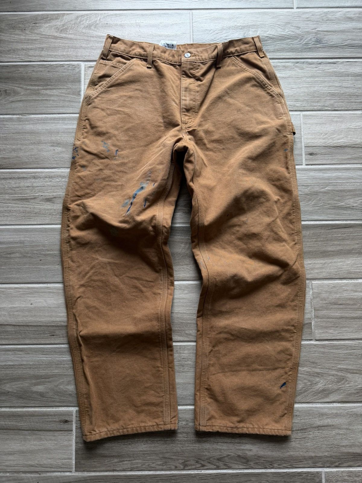 Carhartt Vintage Carhartt Cargo Carpenter Pants Size 36x32 Tan/Brown Size US 36 / EU 52 - 3 Thumbnail