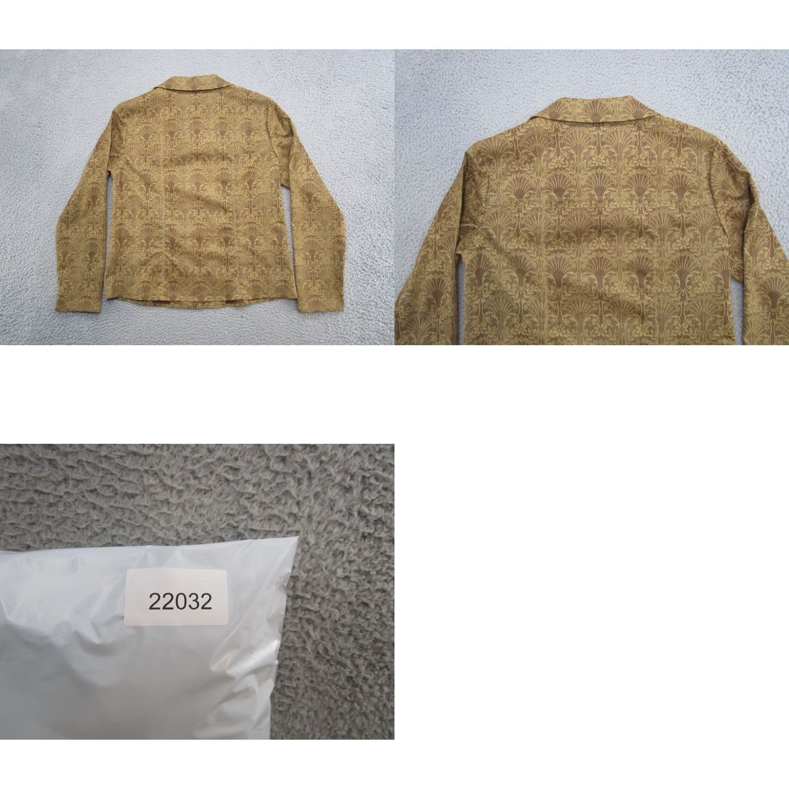 Liz Claiborne Liz Claiborne Shirt Beige Suede Like Knit Denim Vintage Snap Front Collared Size 10 Size L / US 10 / IT 46 - 8 Thumbnail