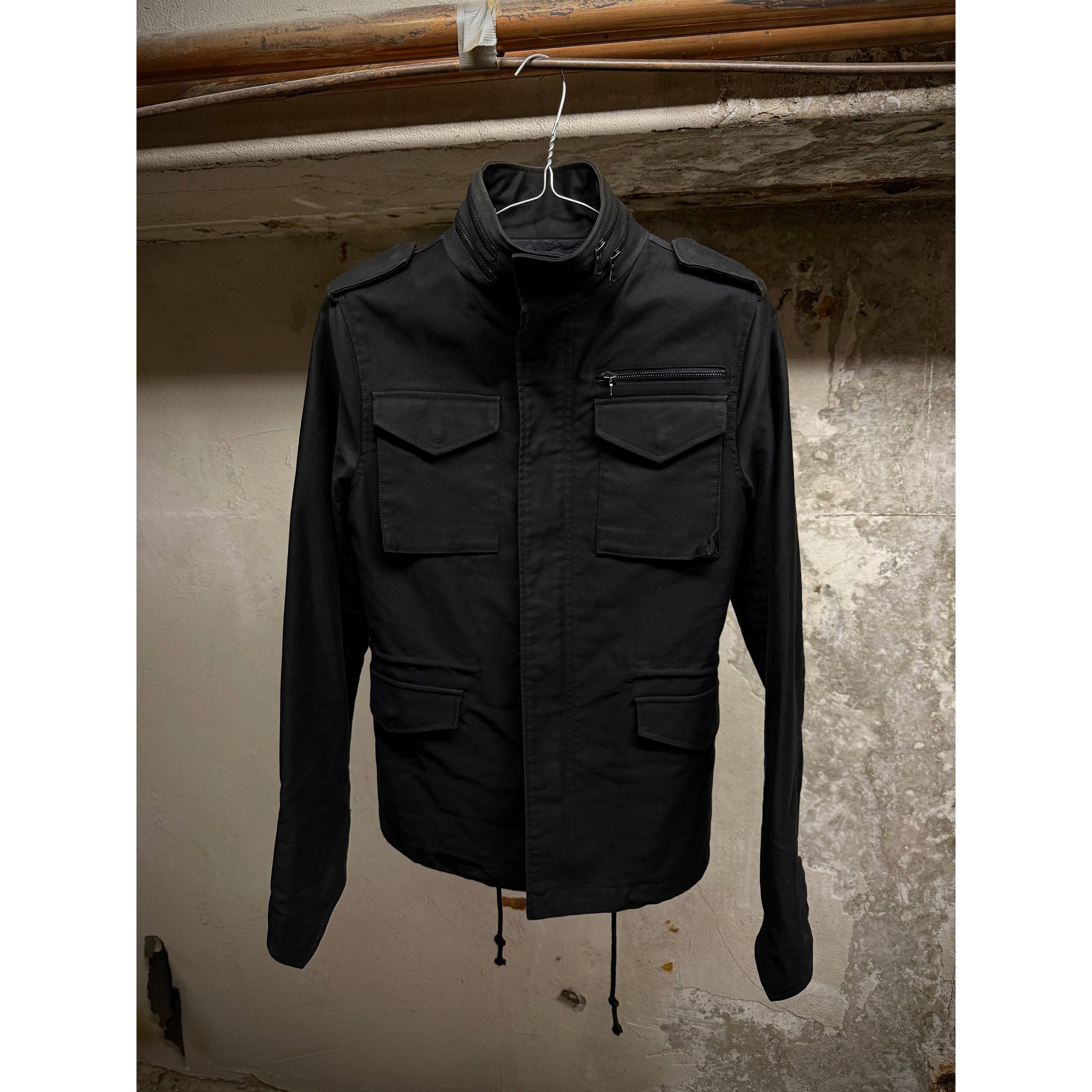 Lithium LITHIUM HOMME 2010s Black Cotton Gabardine Field Jacket Size US XS / EU 42 / 0 - 1 Thumbnail