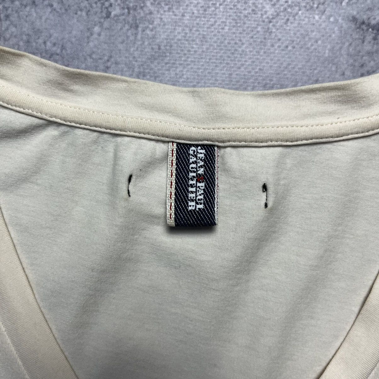 Jean Paul Gaultier Vintage Jean Paul Gaultier Big Rhinestone Central Logo Tee Size L / US 10 / IT 46 - 9 Thumbnail