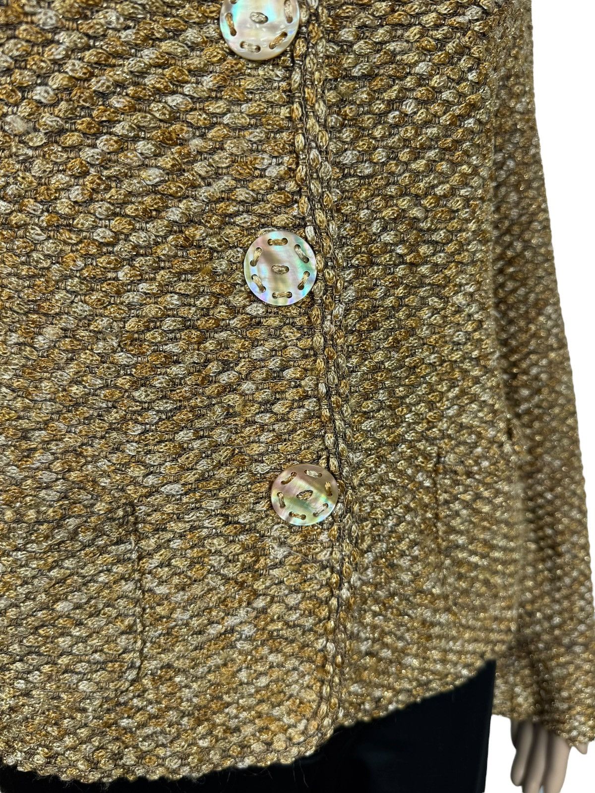 Escada Escada Gold Woven Viscose Jacket Collared size DE38 IT44 Size M / US 6-8 / IT 42-44 - 5 Thumbnail