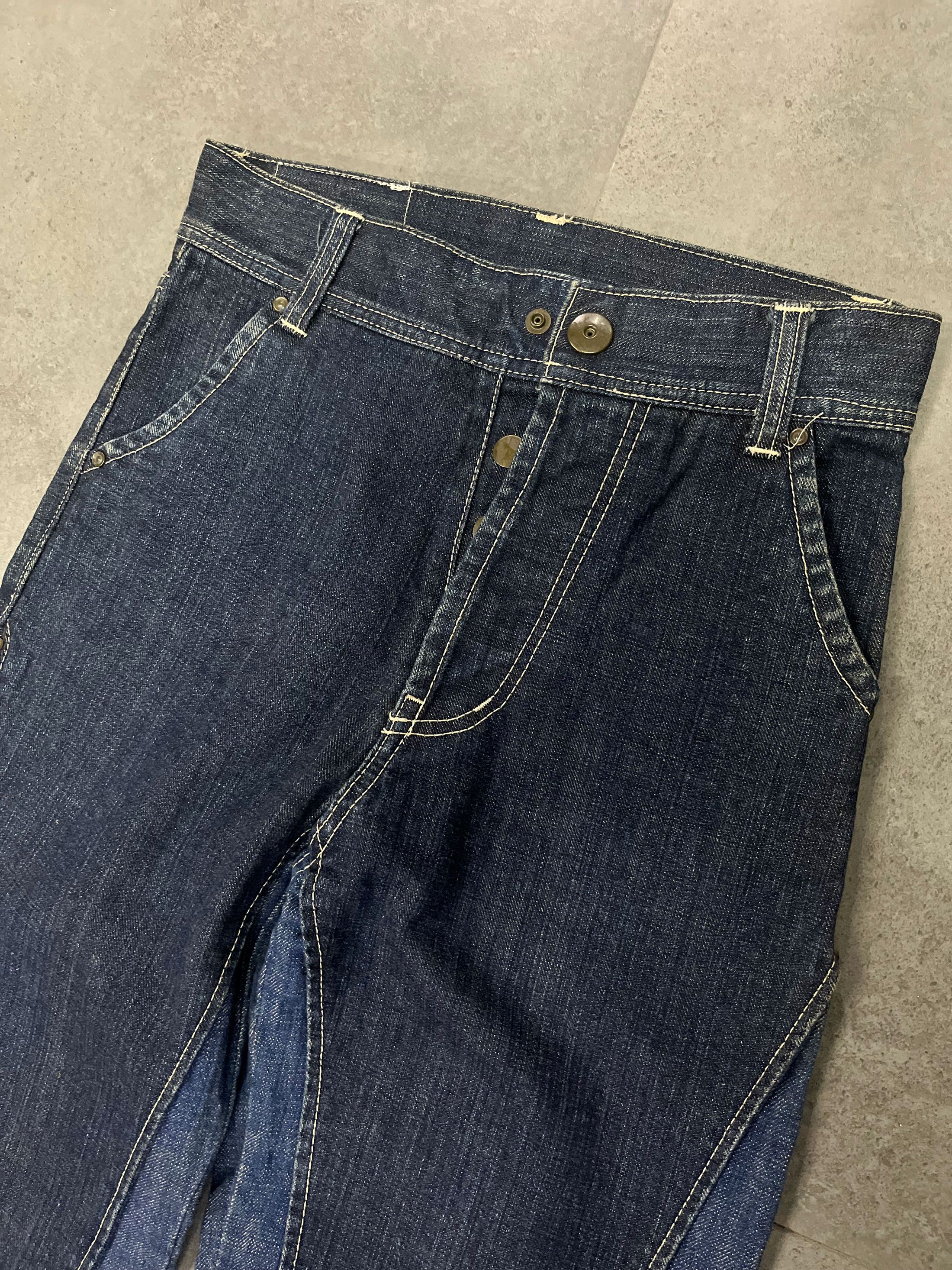 Designer × Japanese Brand Tau Made in Japan Layered Denim Crafted Button Fly Size US 29 - 2 Thumbnail