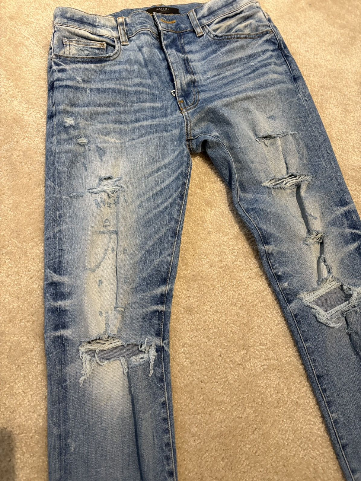 Amiri Amiri distressed jeans Size US 32 / EU 48 - 2 Thumbnail