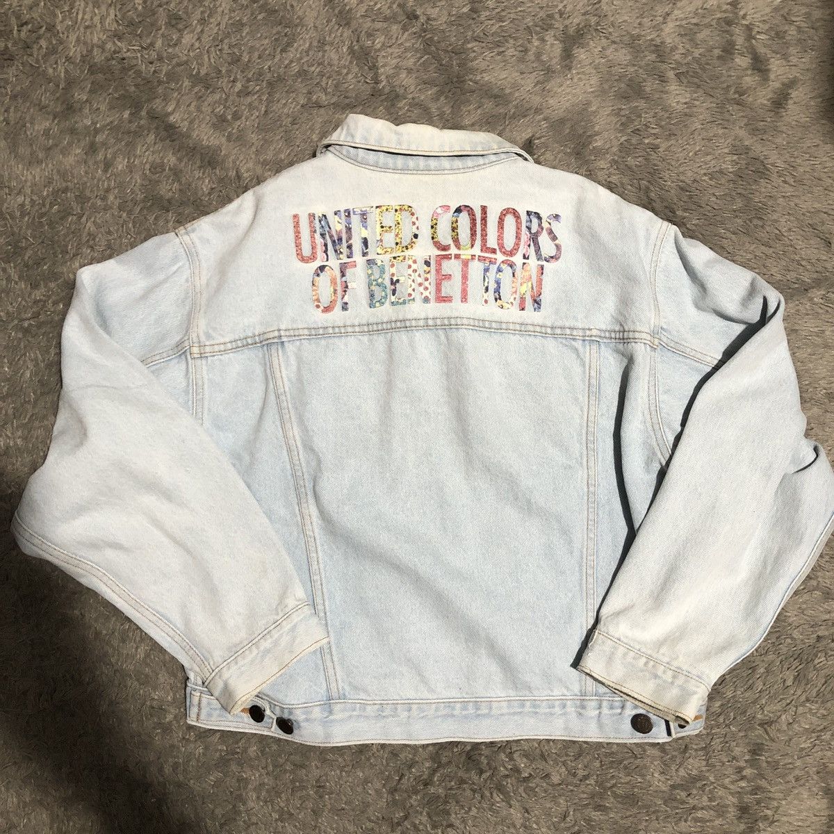 UNITED COLORS OF BENETTON ABSTRAK COLOR UNISEX DENIM JACKET