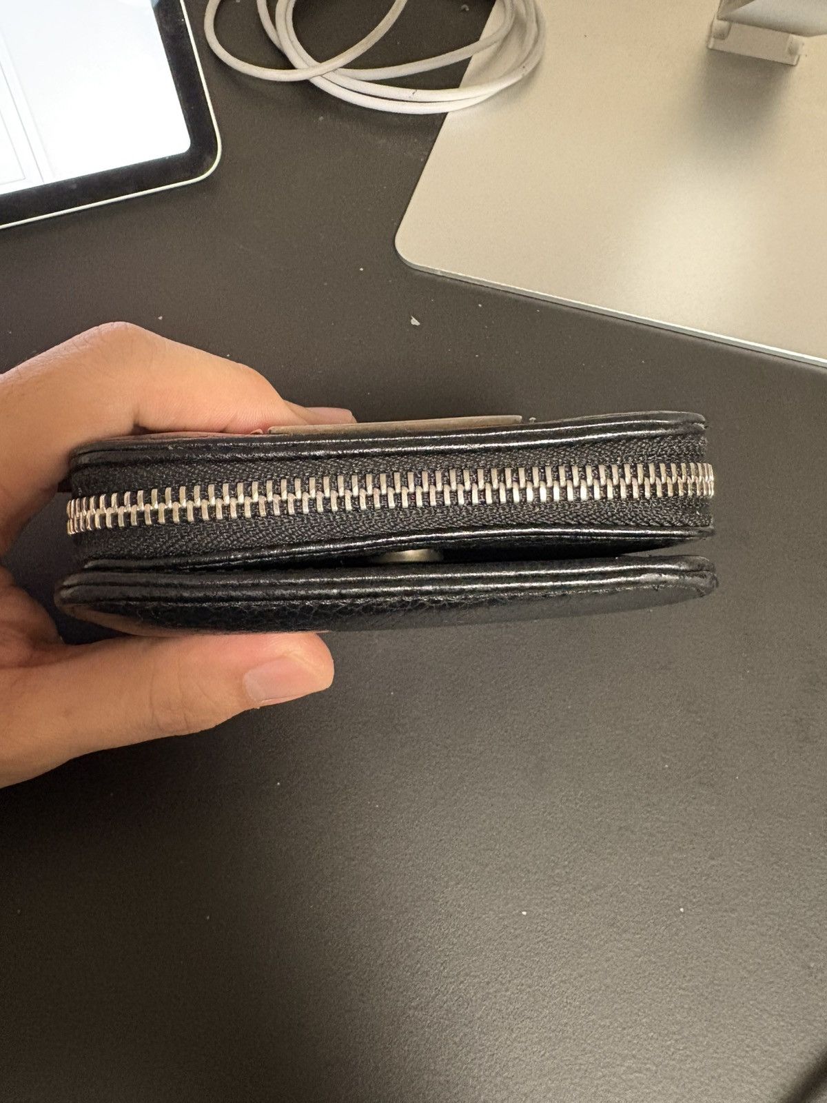 Chrome hearts sq zip wallet