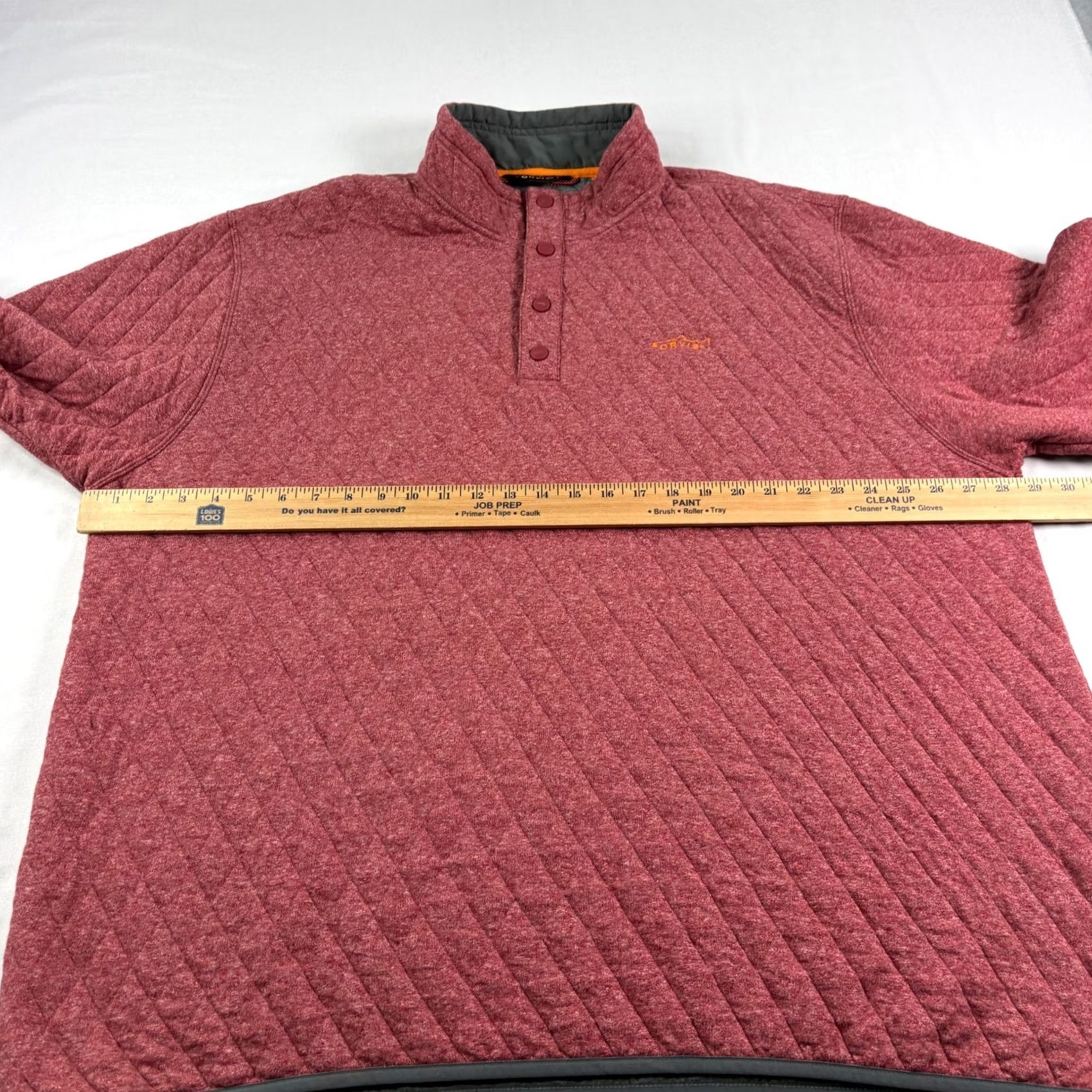 Orvis Orvis Sweatshirt Mens 2XL Red Quilted Snap Pullover Mock Neck Sweater Casual Size US XXL / EU 58 / 5 - 5 Thumbnail