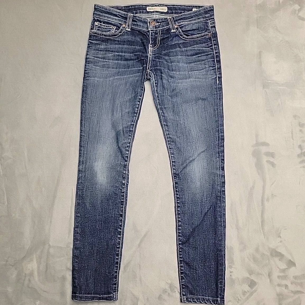 BKE VINTAGE Bke Jeans Womens 27x31.5 Blue Denim Stella Thick Whipstitch Western Cowboy Pants Size 27" / US 4 / IT 40 - 2 Thumbnail