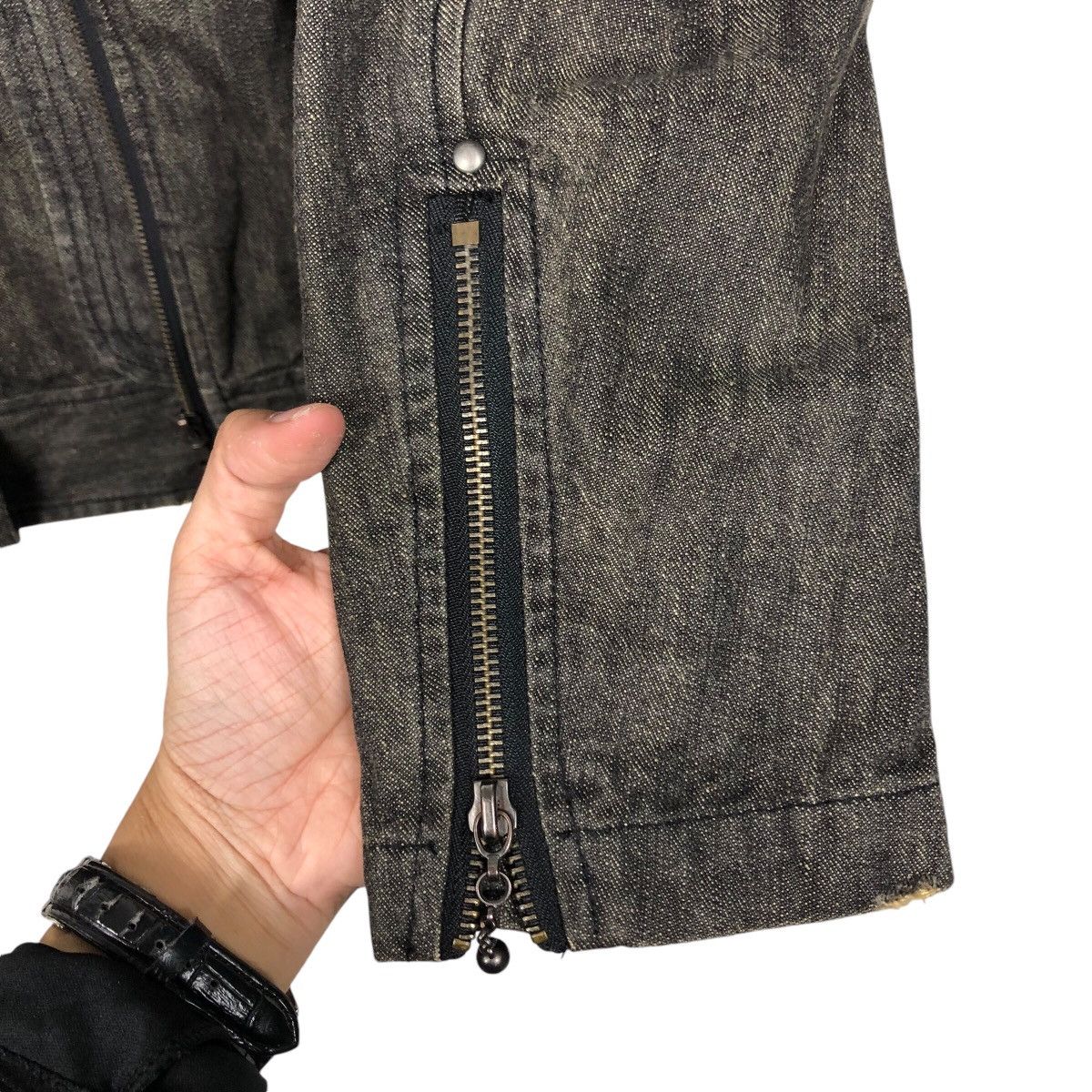 Japanese Brand 📌Vintage Denim Biker Jacket Zipper Issey Miyake Size US M / EU 48-50 / 2 - 16 Thumbnail