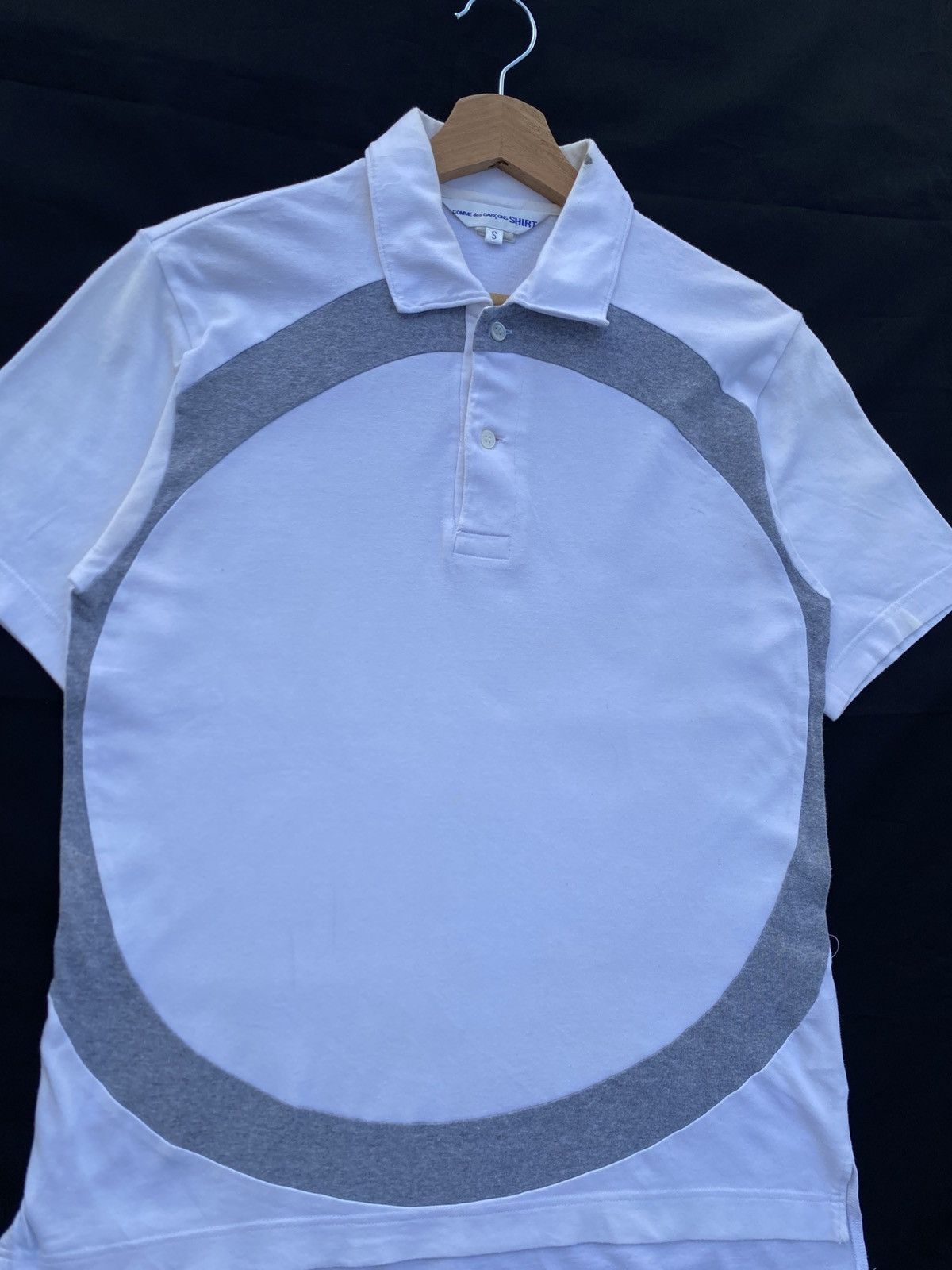 Comme des Garcons Rare Design Comme Des Garcons White Polo Shirt Size US S / EU 44-46 / 1 - 7 Thumbnail