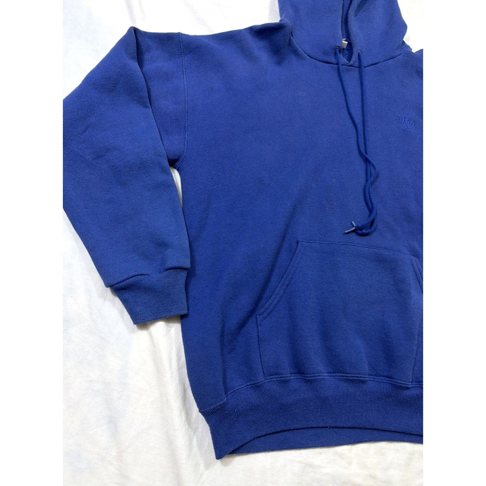 Vintage VINTAGE 90s Olympic Pullover Hoodie Blue Men’s XL Regular Cotton Blend Hoodie Mens XL Blue Size US XL / EU 56 / 4 - 3 Thumbnail