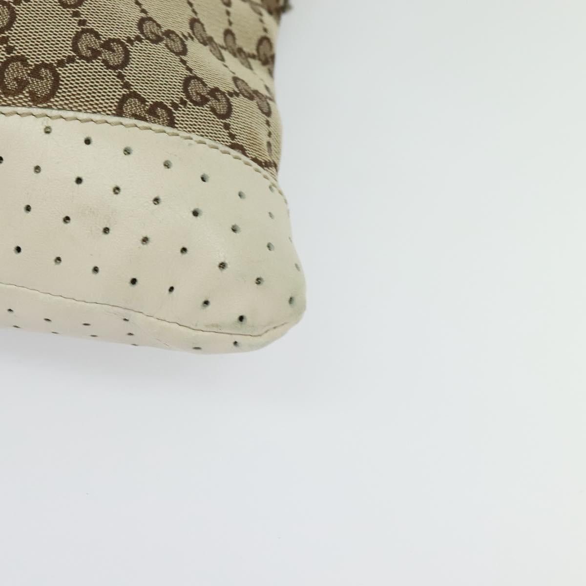 Gucci GUCCI GG Canvas Shoulder Bag Beige Silver Size ONE SIZE - 11 Thumbnail