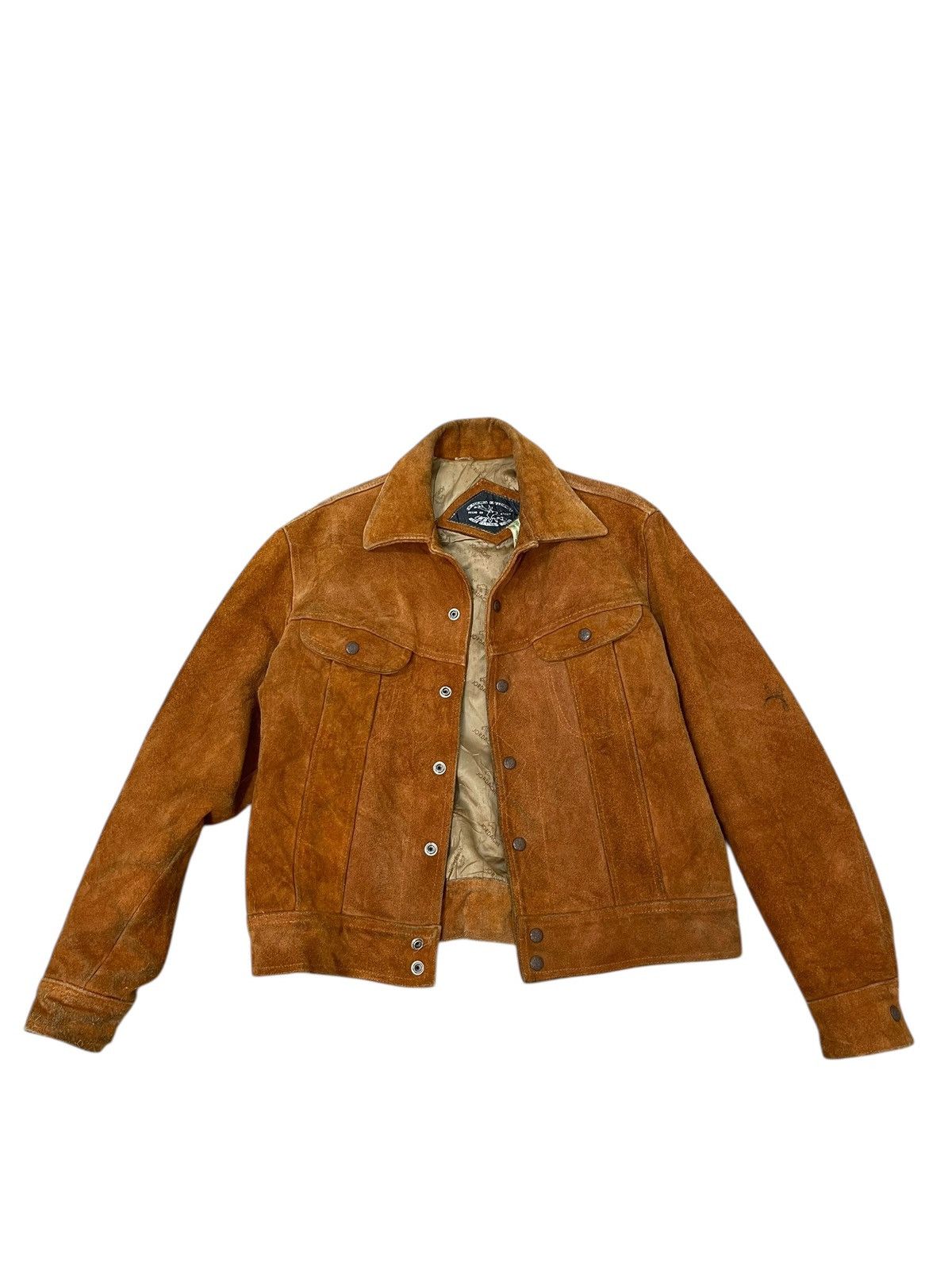 Vintage Suede Leather Jacket Vtg 90s Jordache Trucker Style 7🟩0 Size US M / EU 48-50 / 2 - 4 Thumbnail