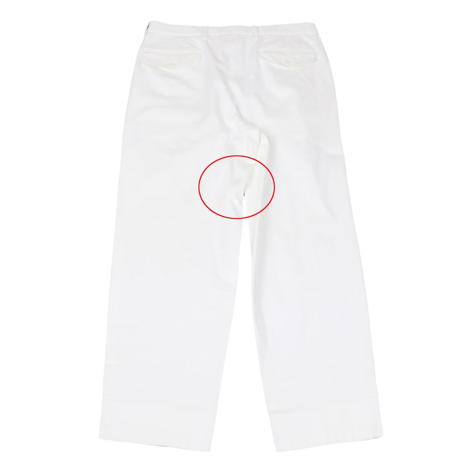 Issey Miyake Cotton Two-Tuck Pants in Off White, Size XL Size US 38 / EU 54 - 12 Thumbnail