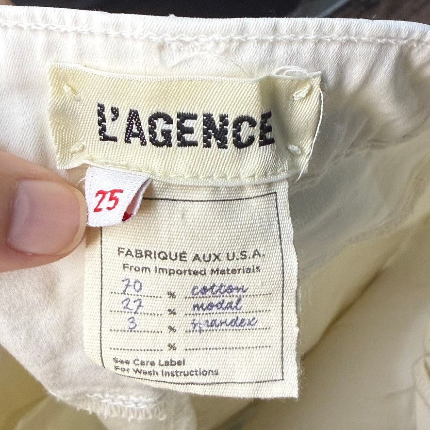L'AGENCE L'AGENCE Margot High Rise Skinny Jeans Vintage White Size 25 Size 25" / US 0 / IT 36 - 2 Thumbnail