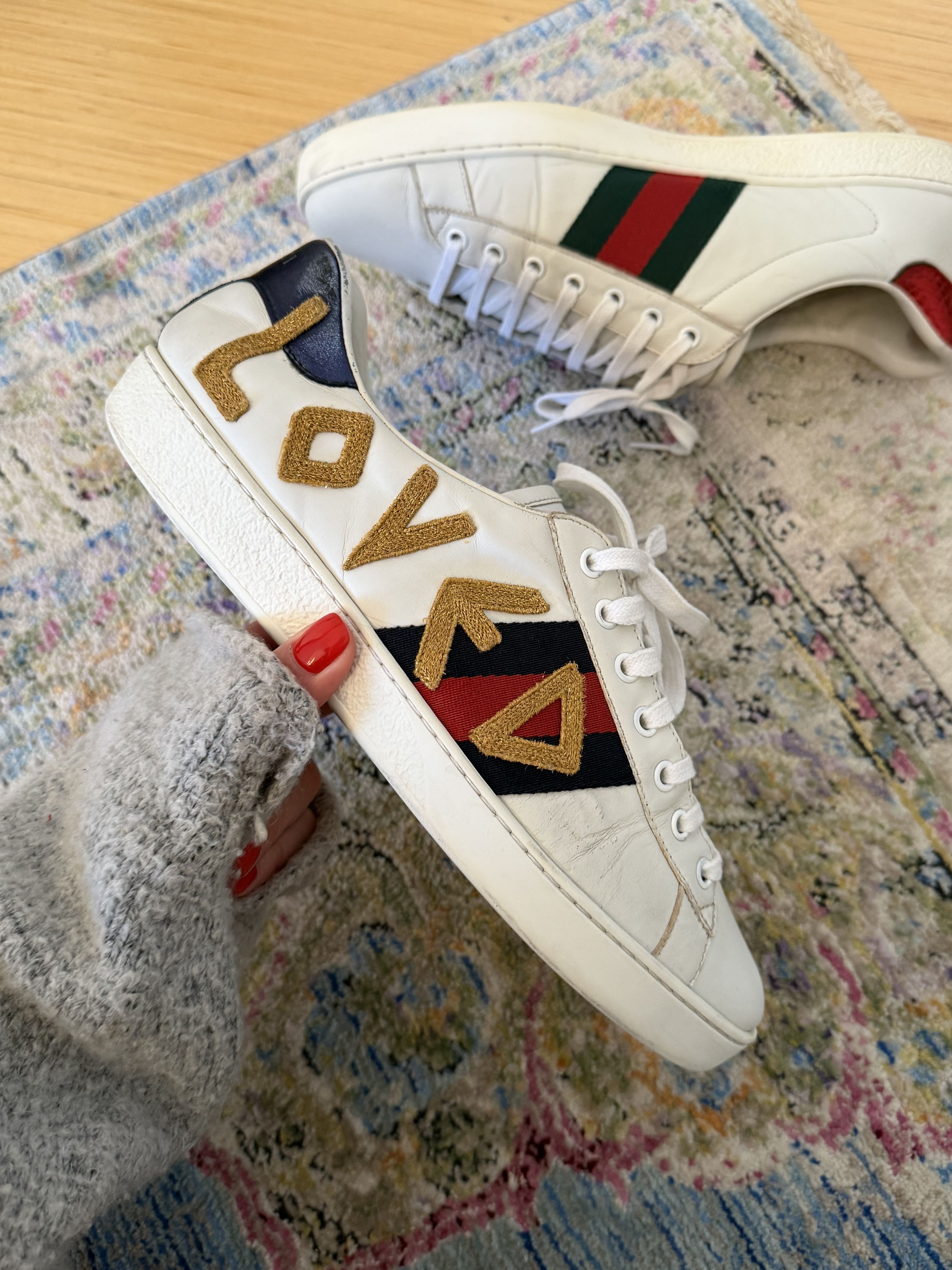 Gucci Gucci Ace Unpaired White Sneakers Size US 9.5 / EU 42-43 - 7 Thumbnail