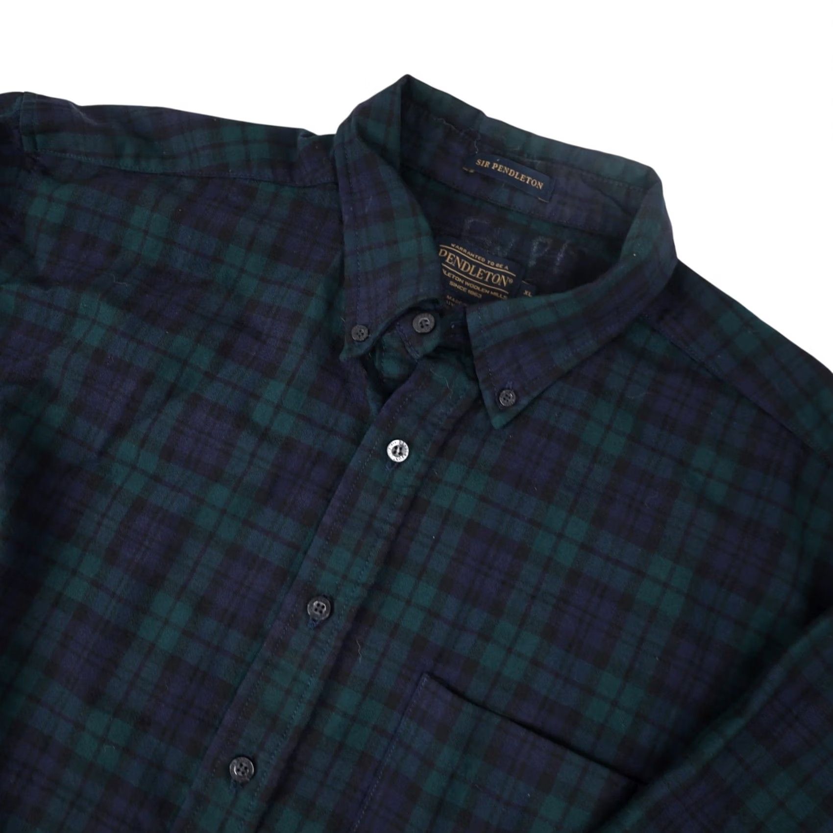 Pendleton Pendleton Sir Pendleton MacDougall Wool Button Up Shirt Green XL Mens Long Sleeve Regular Sleeve Size US XL / EU 56 / 4 - 5 Thumbnail