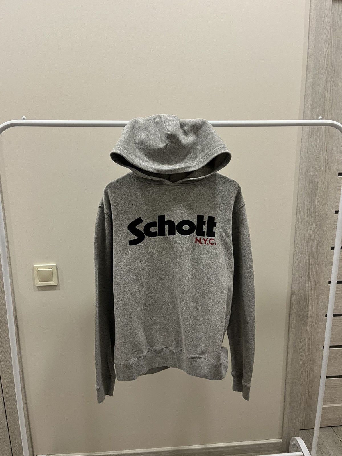 Schott Vintage 90s Schott Big LogoHoodie Streetwear Y2K Made In USA Size US XL / EU 56 / 4 - 1 Thumbnail