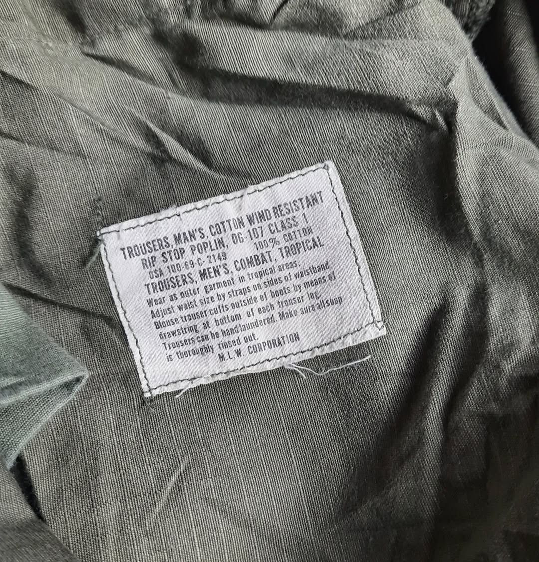 Orslow Vintage US Army Combat Tropical OG 107 Ripstop Trousers Size US 32 / EU 48 - 5 Thumbnail