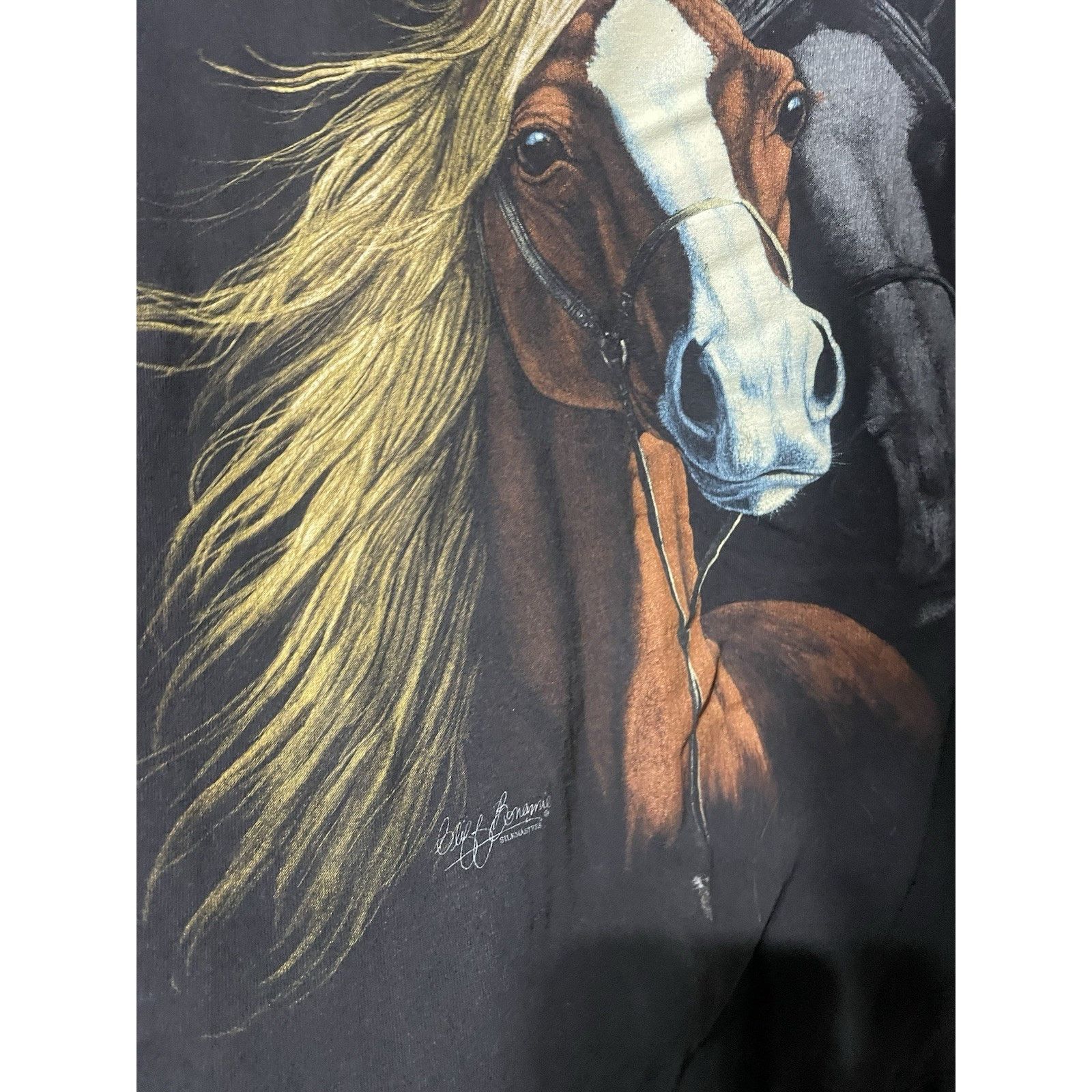 Tultex Size L-VTG 90’s Brown County Horses Short Sleeve T-Shirt Size US L / EU 52-54 / 3 - 4 Thumbnail