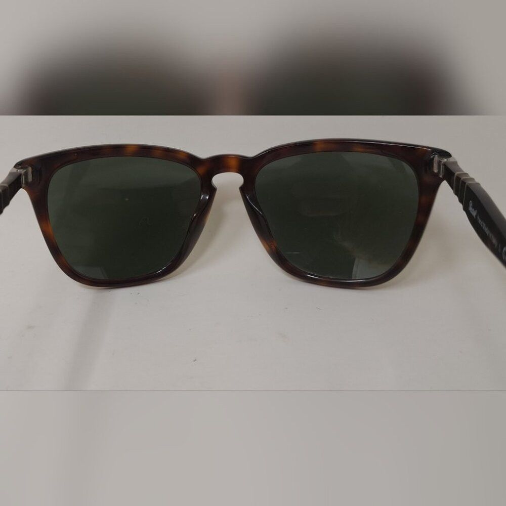 Persol Persol Sunglasses Brown Havana Green Square Key-Hole Crysta Size ONE SIZE - 7 Thumbnail
