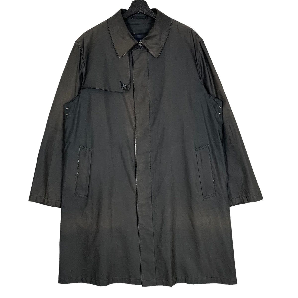 image of Burberry London Men’S Nylon Trench Coat in Black, Men's (Size XL)