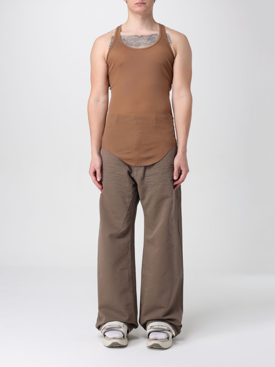 image of Rick Owens Drkshdw Tank Top Men Brown (Size Medium)