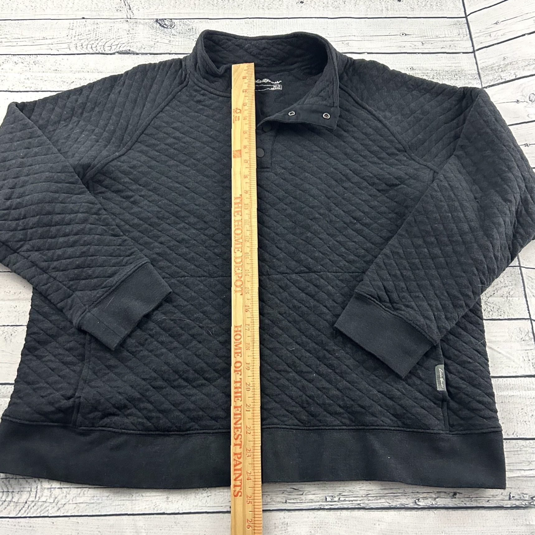 Eddie Bauer Eddie Bauer Jacket Mens XL Snap Button Pullover Quilted Dark Gray Regular Cotton Blend Front Closure Size US XL / EU 56 / 4 - 4 Thumbnail