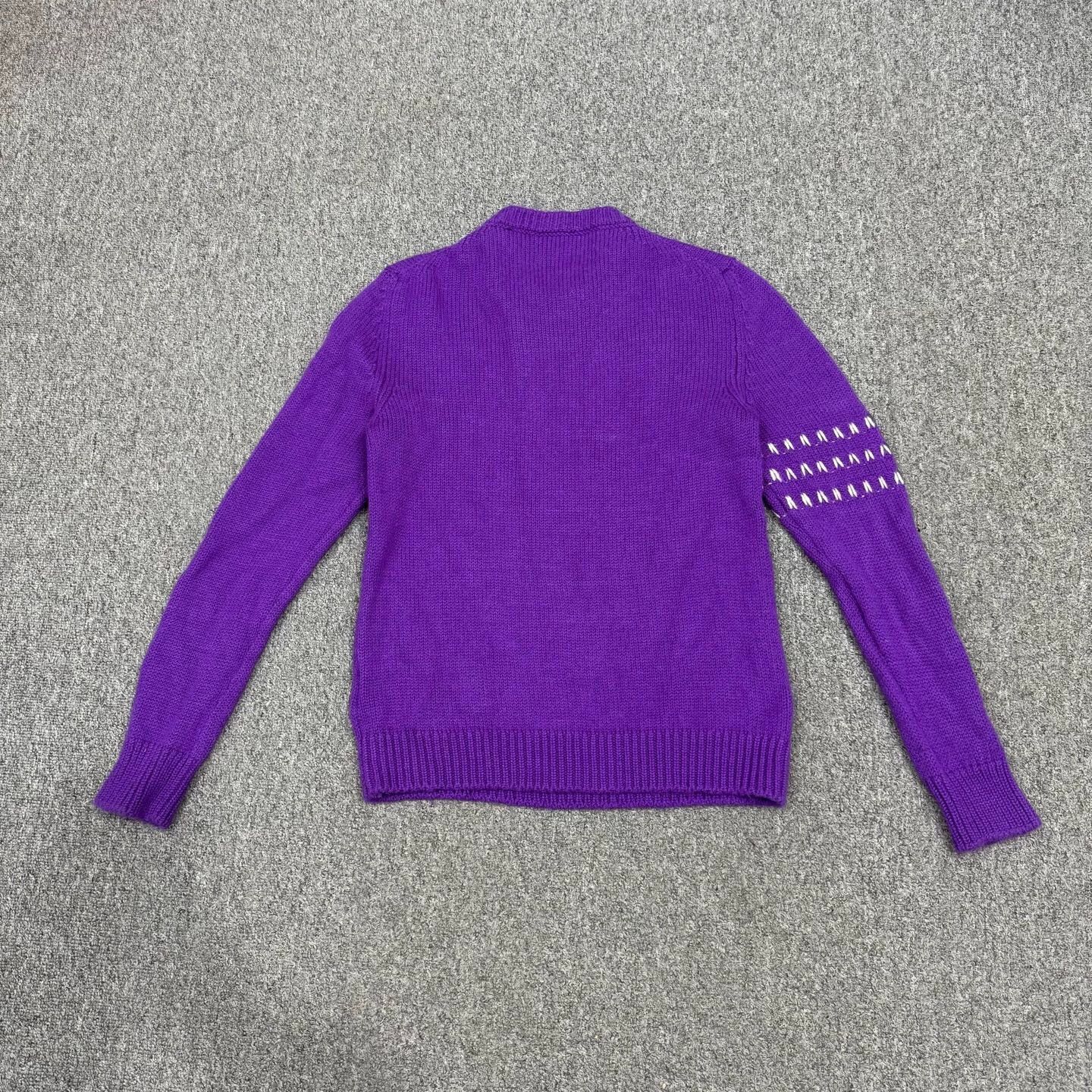 Moncler Moncler purple chest logo wool sweater M 99 new Size M / US 6-8 / IT 42-44 - 2 Thumbnail