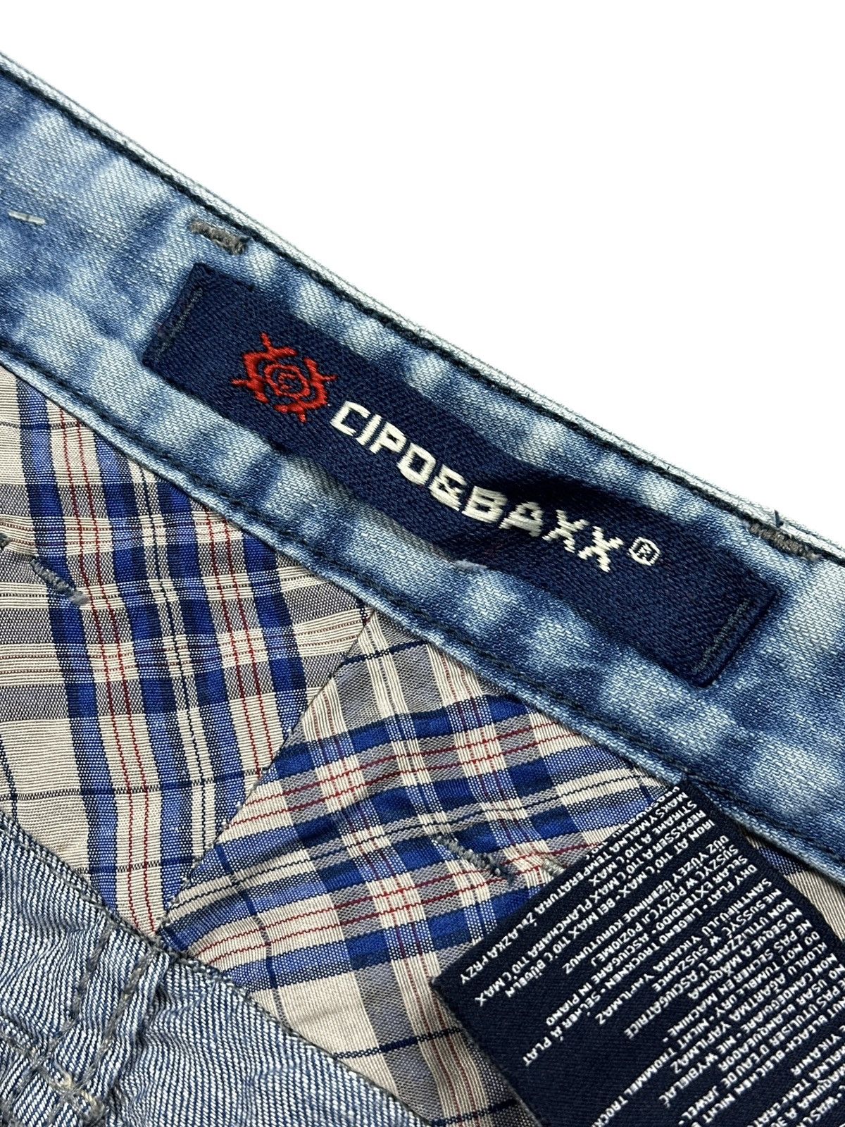 Japanese Brand Vintage Y2K Cipo & Baxx Double Waist Patchwork Jeans W29 L32 Size US 29 - 9 Thumbnail